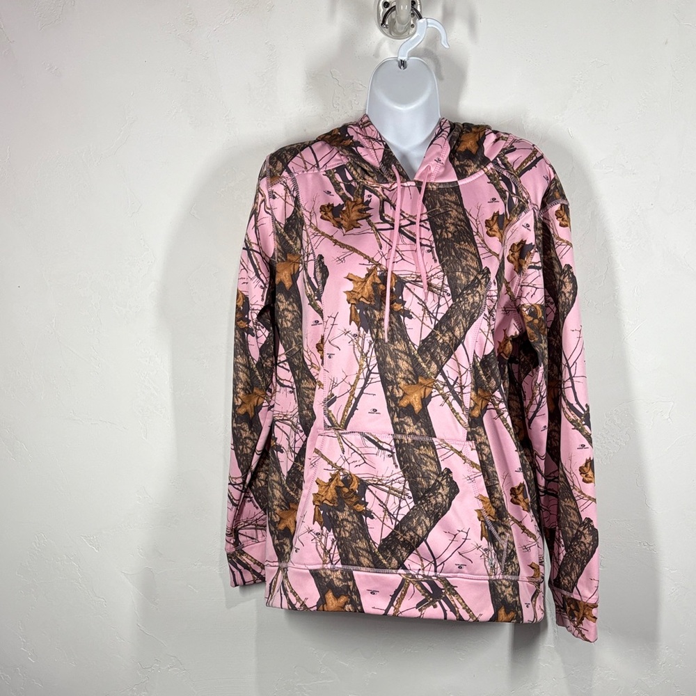 Energy Zone Mossy Oak Pink Camouflage Women's Hoodie size medium